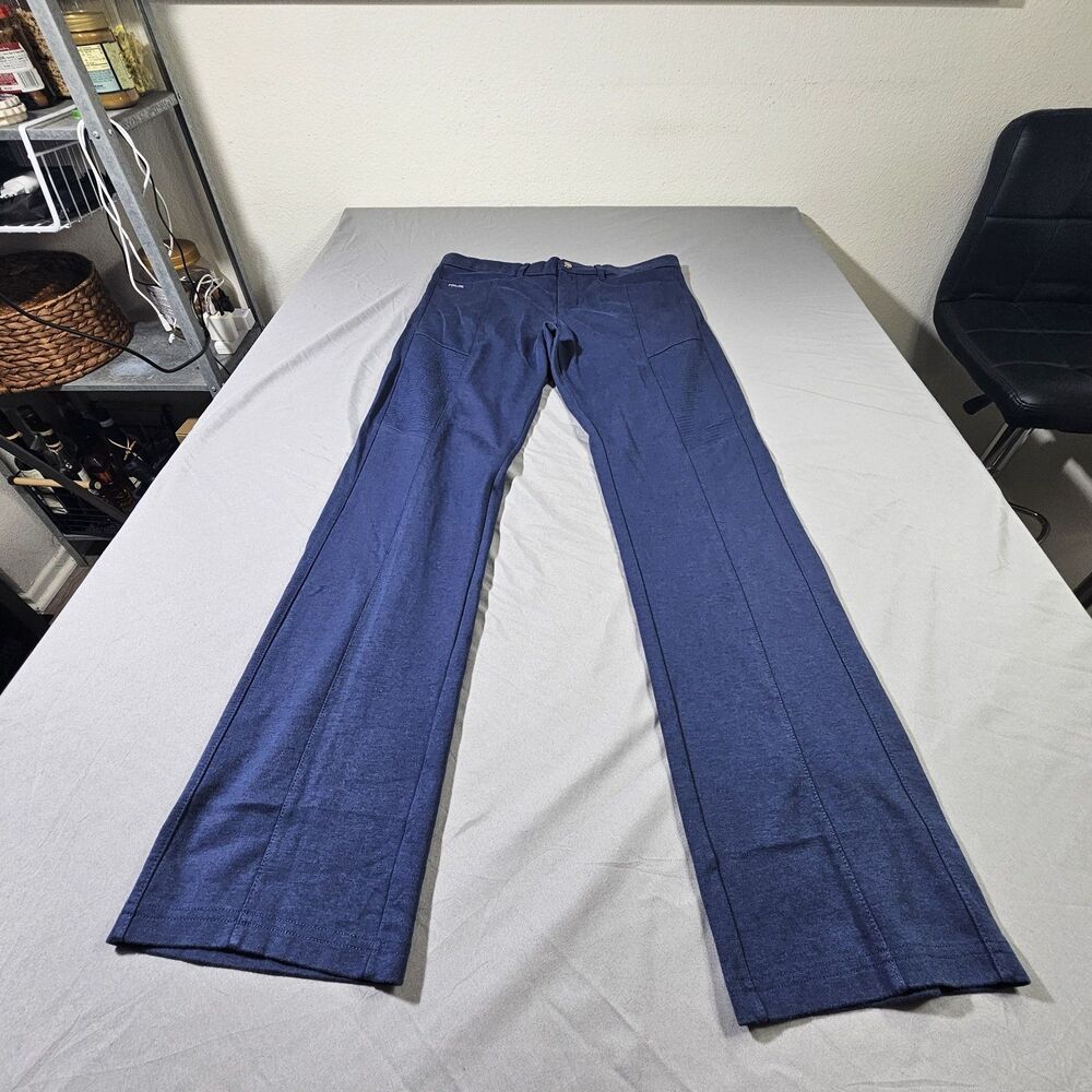 RLX Ralph Lauren Women Golf Pants Navy Blue Size 8 Mesh Trim Pintuck Luxury